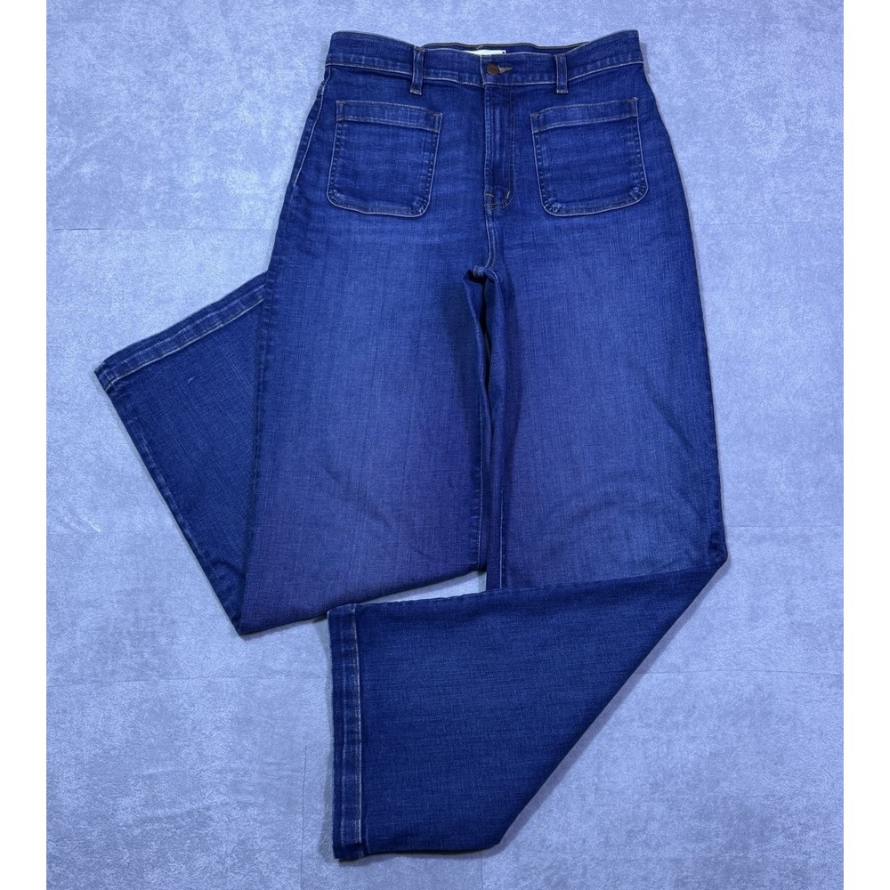 Madewell Jeans Womens 29x30 Emmett Wide Leg Highrise Stretch Hippie USA Boho